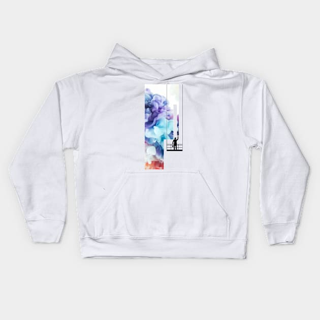 painting man art Kids Hoodie by INDONESIA68